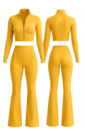 Luxe Lane Sculpt Flare Set – Golden Yellow