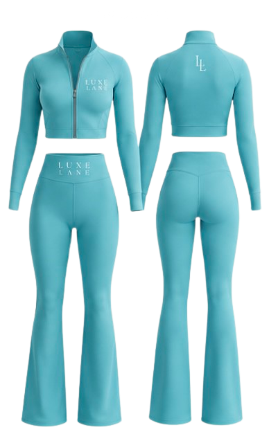 Luxe Lane Sculpt Flare Set – Turquoise