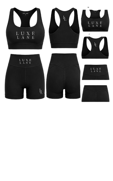 Luxe Lane Sculpt Bra Short Set- black